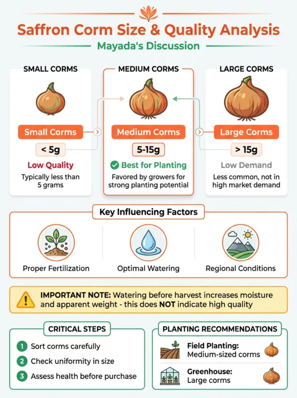 Mayada Saffron Corm Infographic