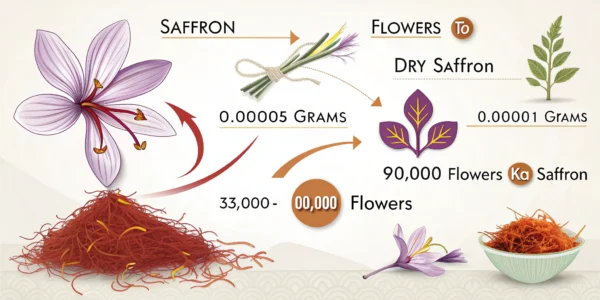 an-infographic-showing-conversion-of-saffron-flower