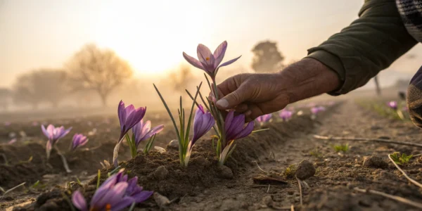 close-up-of-a-farmer-s-hand-picking-saffron-flower