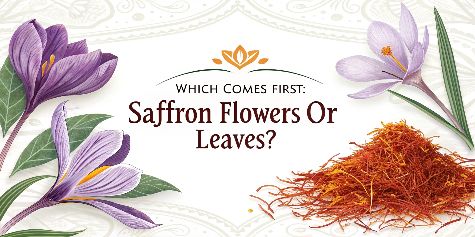 Which Comes First Saffron Flowers or Leaves
